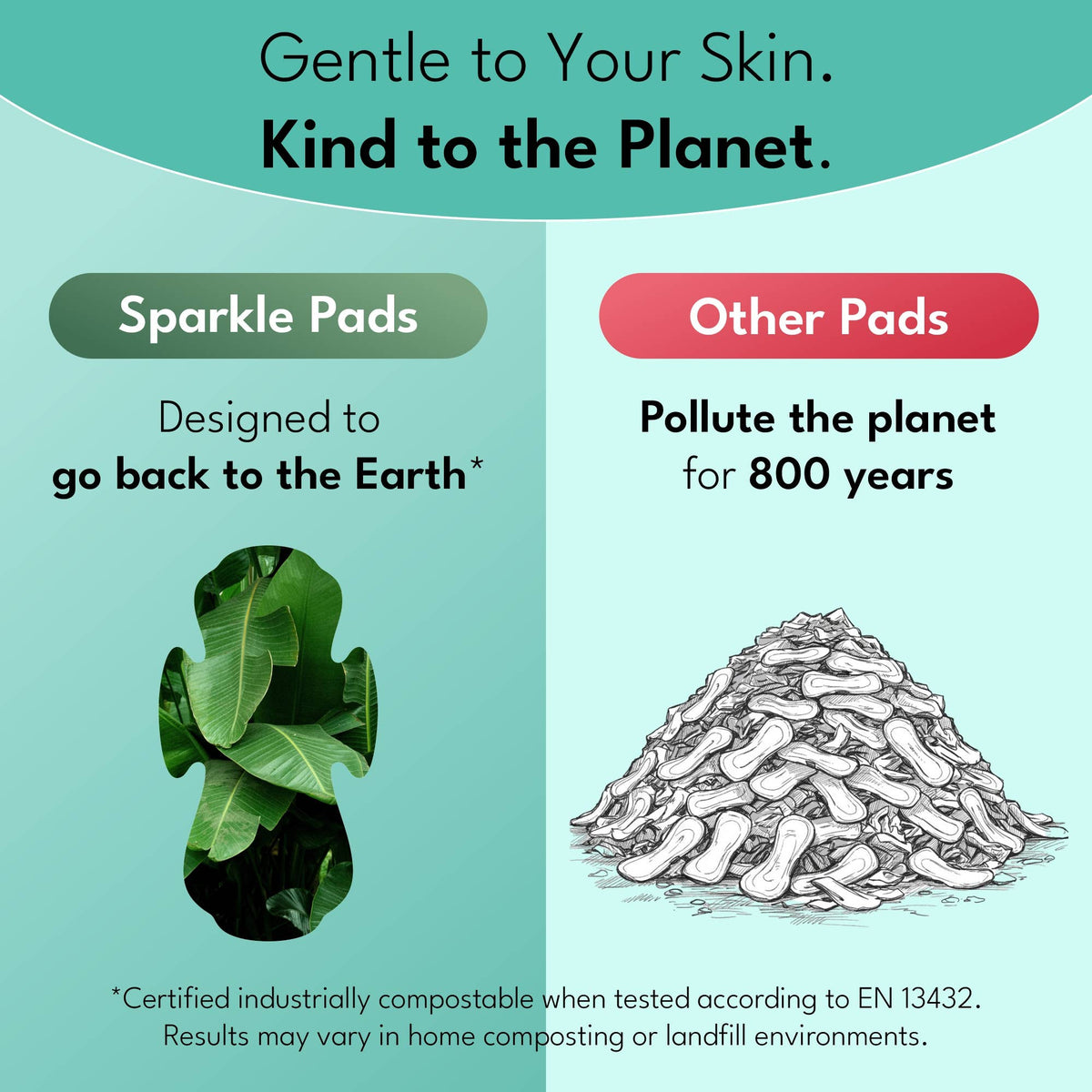 Sparkle Plant-based Ultra Thin Pads - Super 10ct - Day time