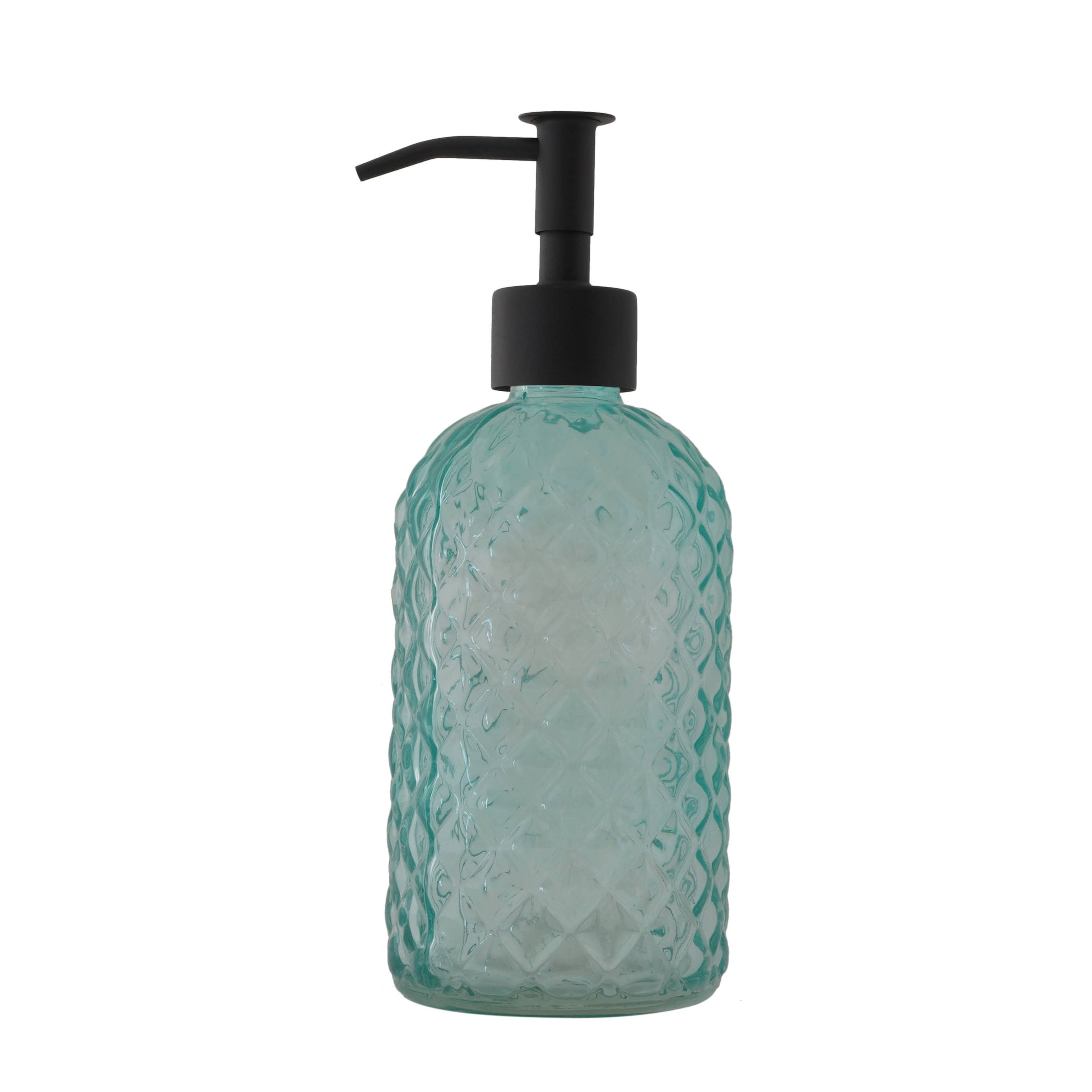 Slim Pump Diamond Lattice Glass Liquid Soap Dispenser