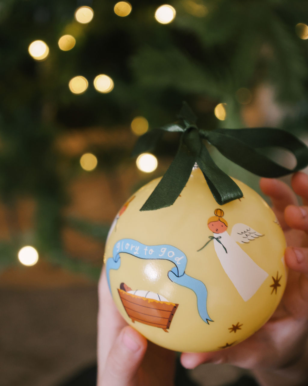 Glory to God Non-Breakable Christmas Ornament