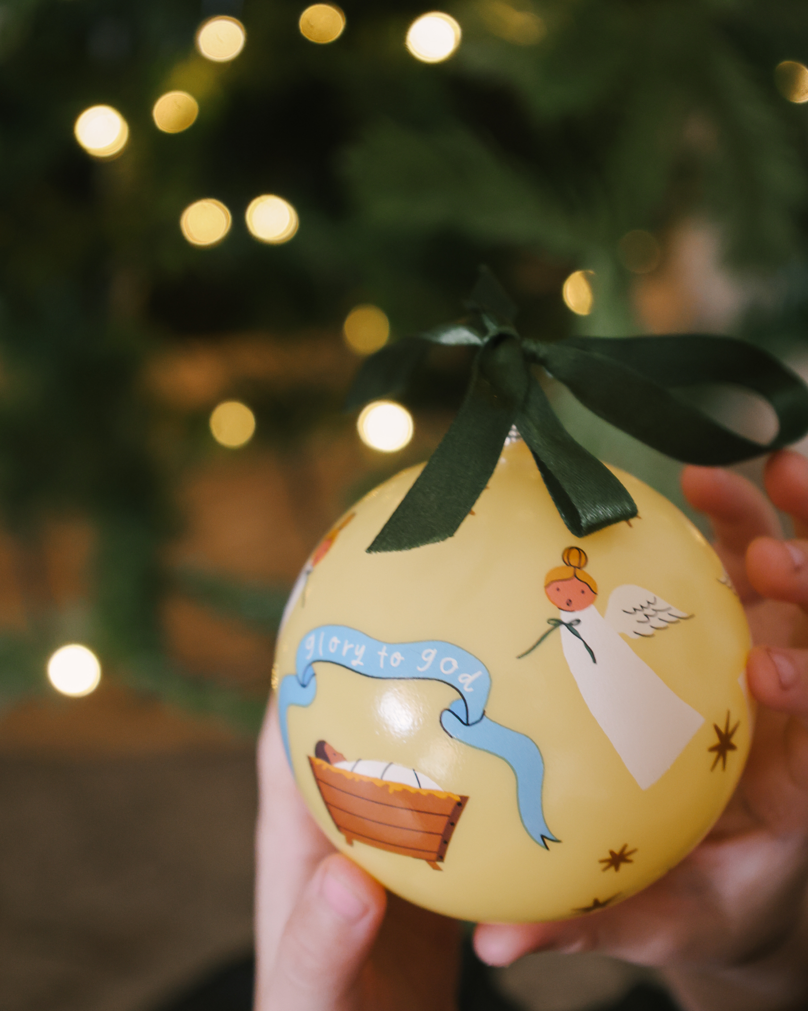 Glory to God Non-Breakable Christmas Ornament