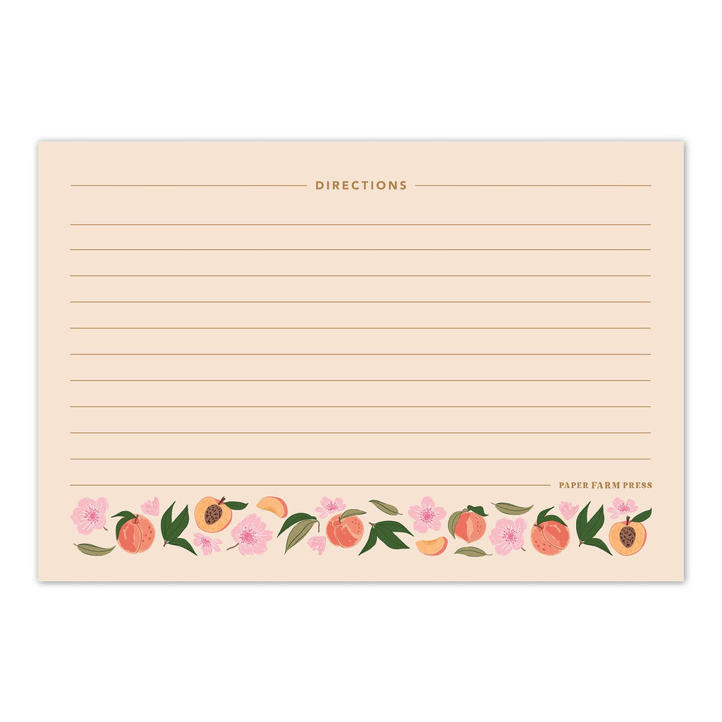 Peach Blossom Tin Recipe Box