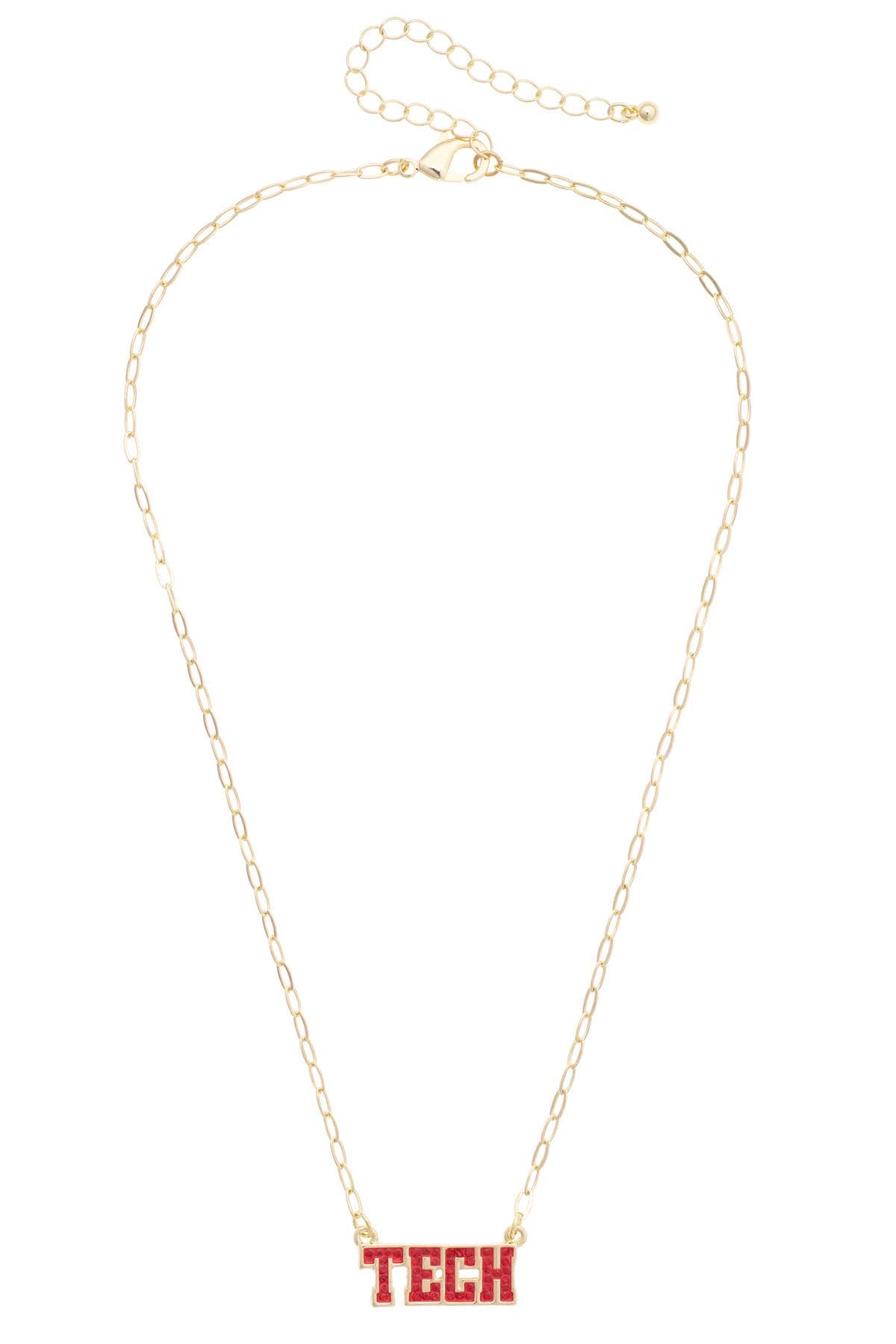 Texas Tech Red Raiders Pave Outline Necklace