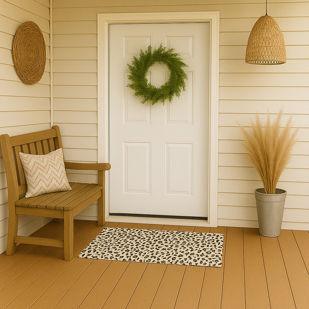 Outdoor Layering Rug, Animal Print, size 24x36  