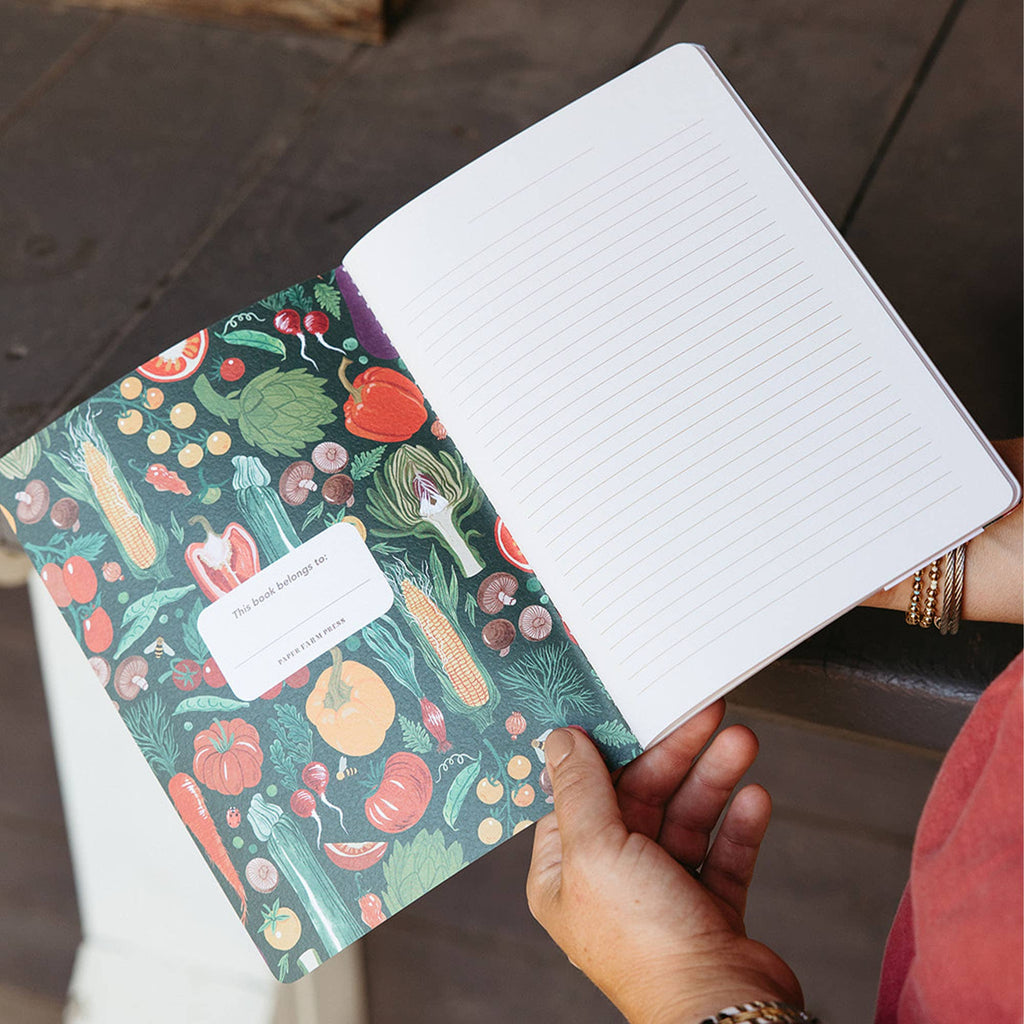 Vegetable Farmers Market Stitched Notebook