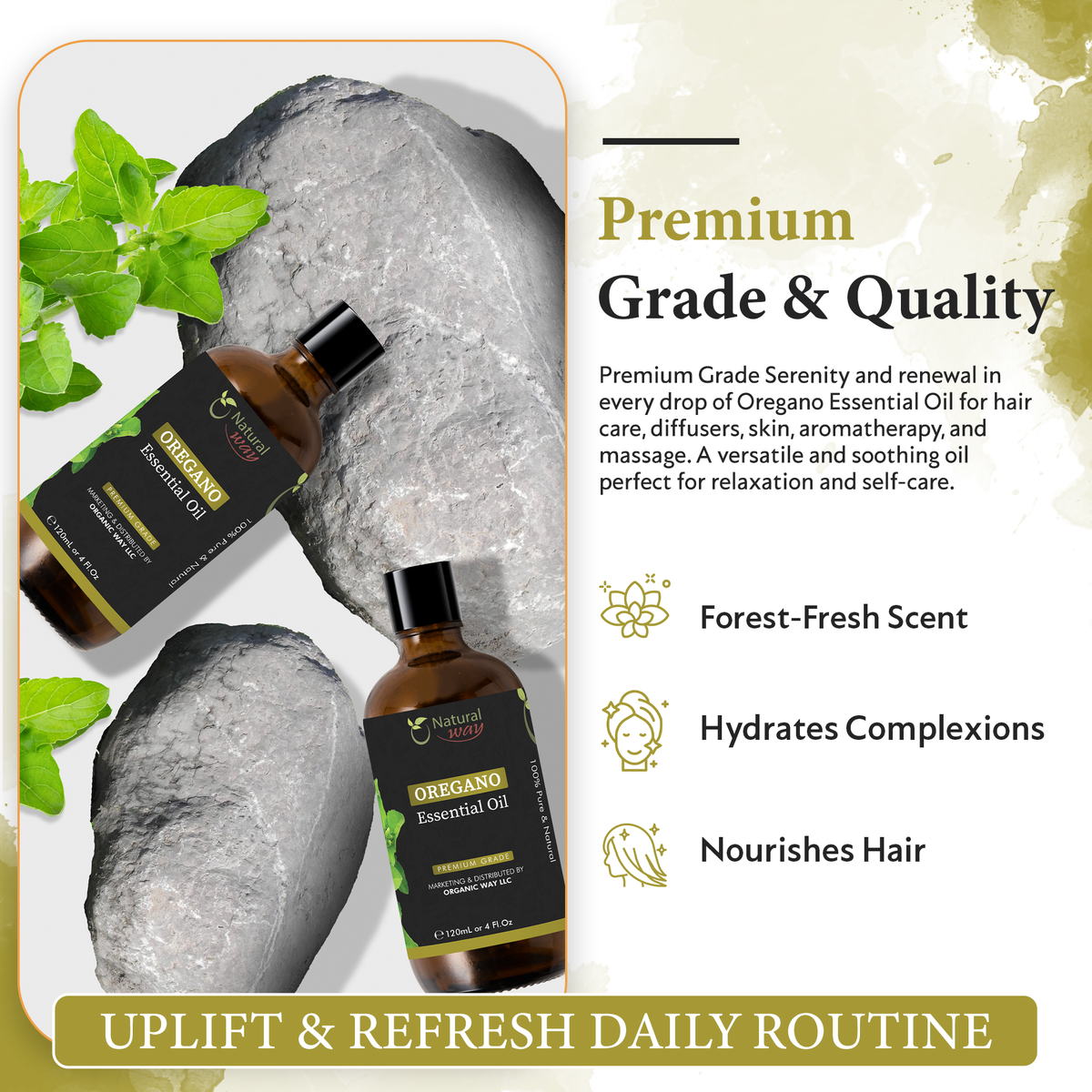 Natural Way Oregano Essential Oil | 4 Fl Oz (120 mL)