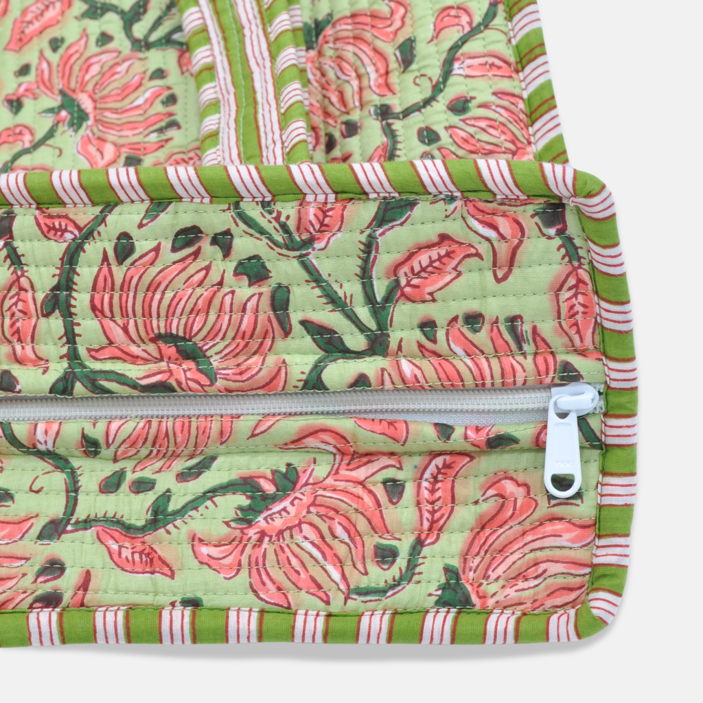 Cotton Floral Tote, Hydrangea and Chrysanthemum