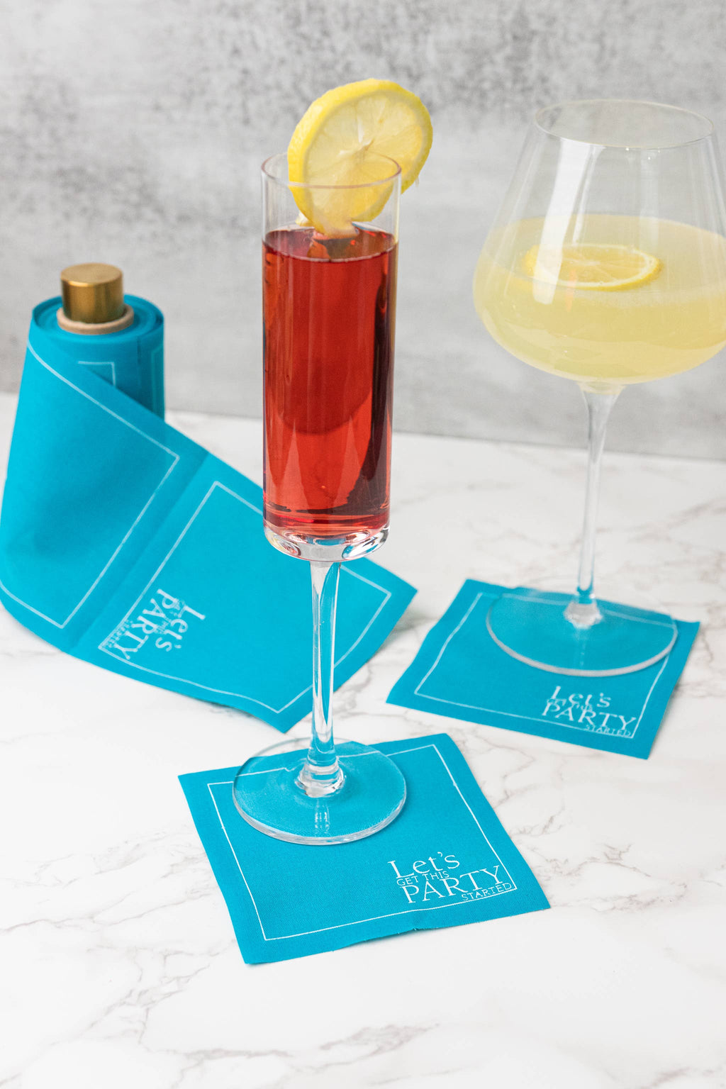 The Real Teal Cocktail Napkin Roll
