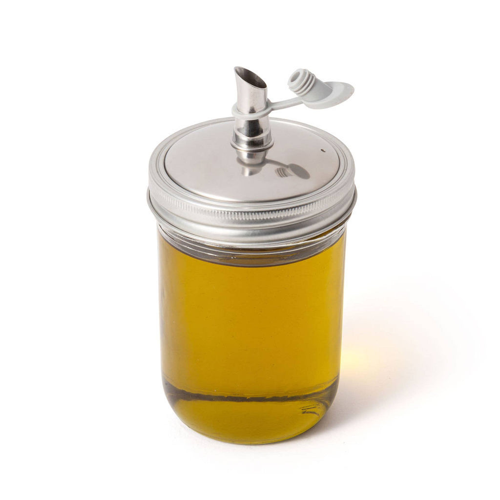Jarware Oil Cruet Lid for Wide Mouth Mason Jar