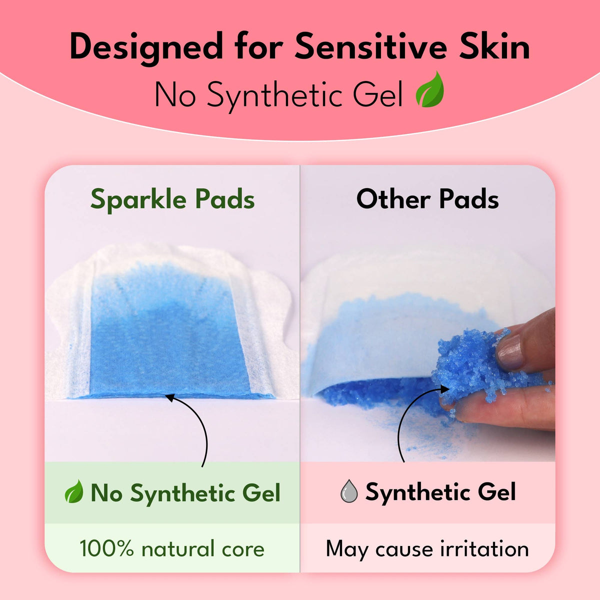 Sparkle Plant-based Maxi Pads Overnight 10ct - Heavy Flow