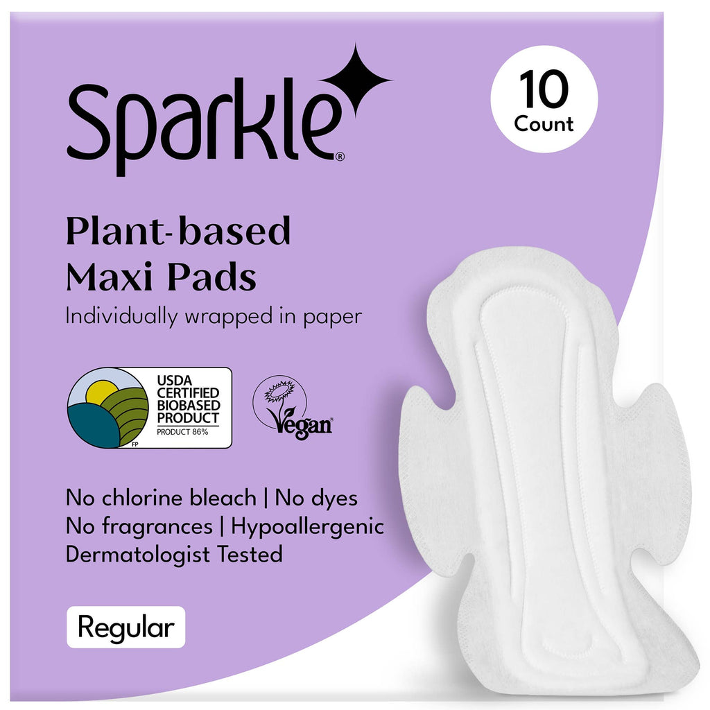 Sparkle Plant-based Maxi Pads - Regular 10ct - Light Days