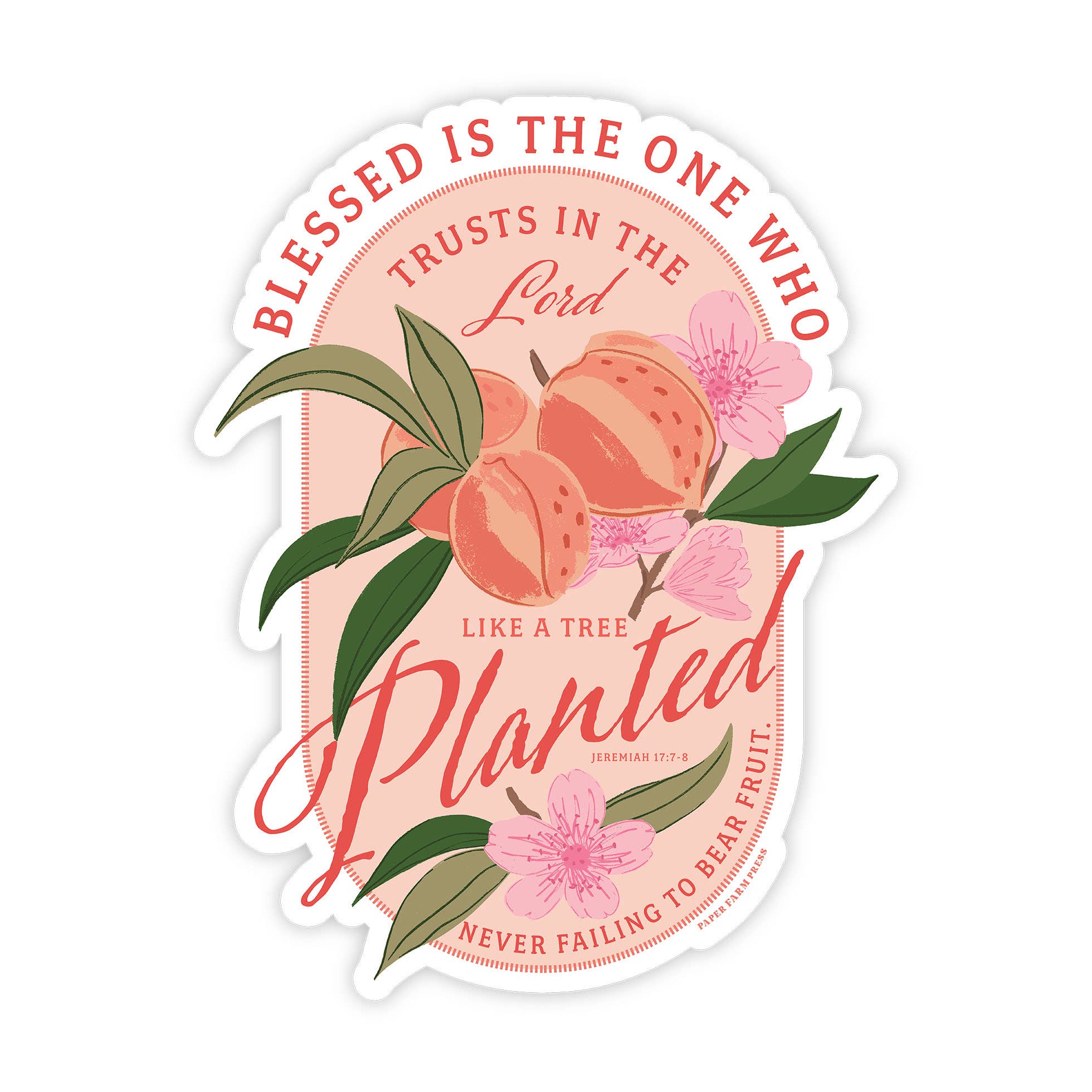 Peach Faith Decal Sticker