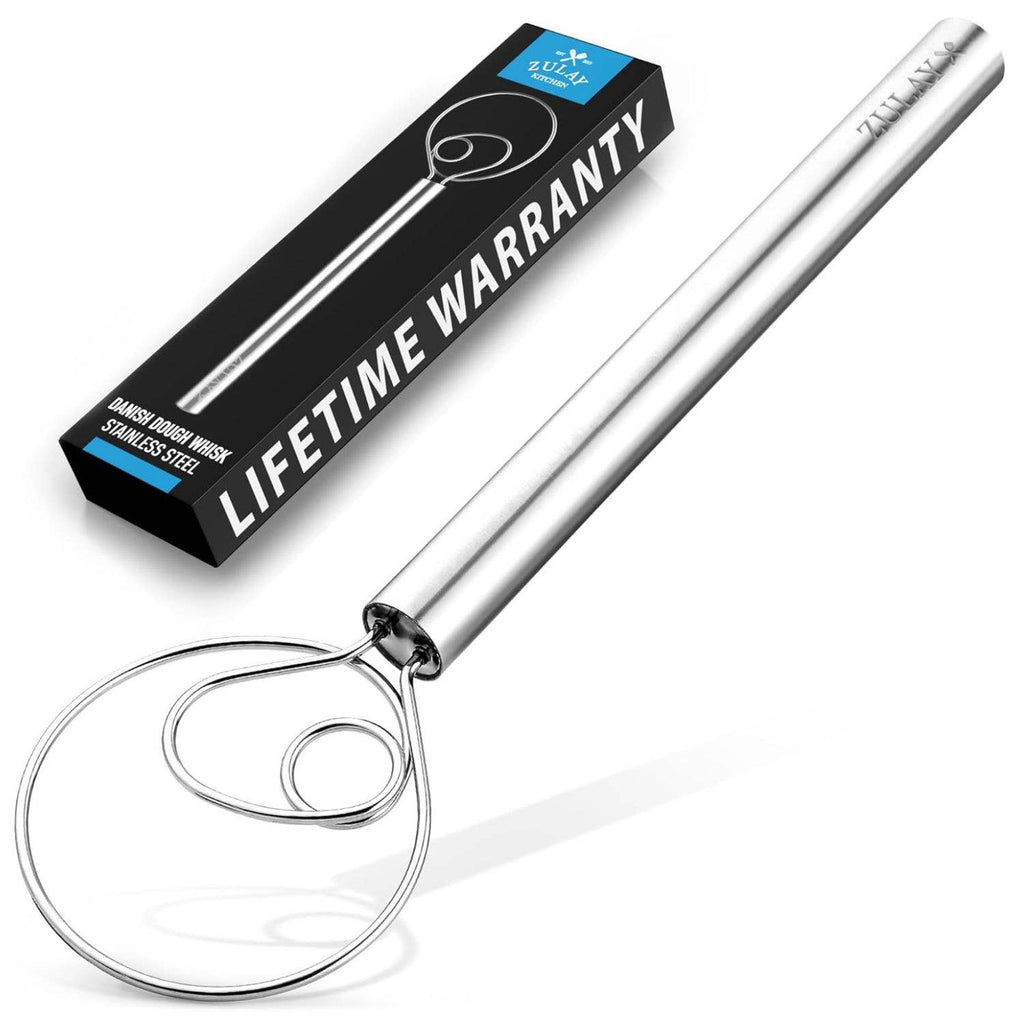 Danish Dough Whisk Stainless Steel - Single Eye Dough Hook