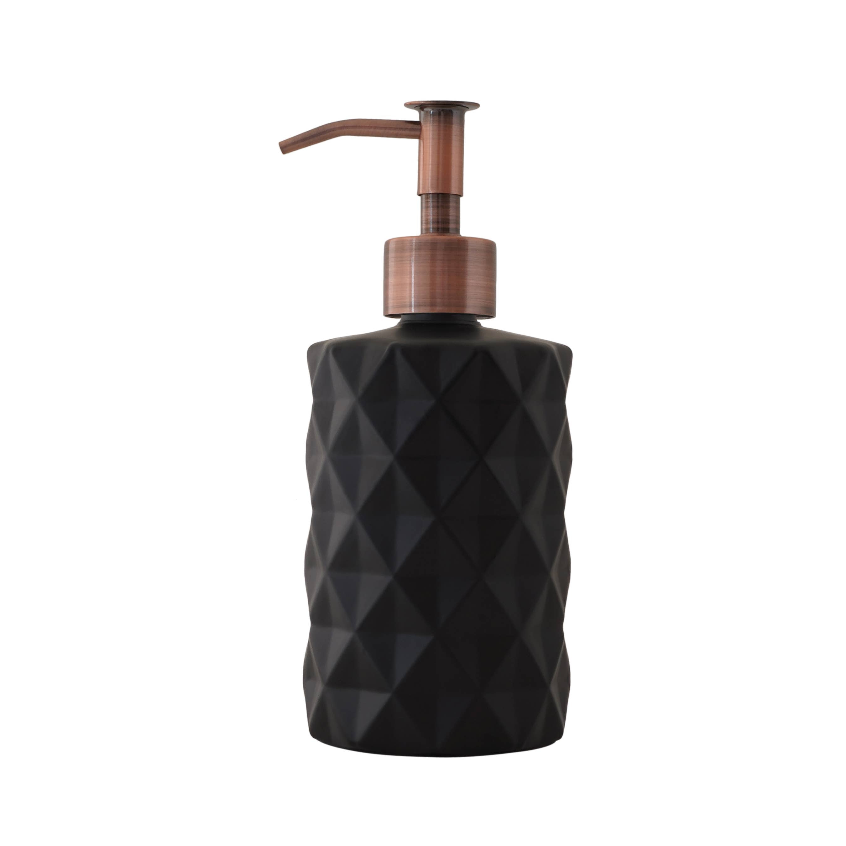 Slim Pump Diamond Pattern Glass Liquid Soap Dispenser