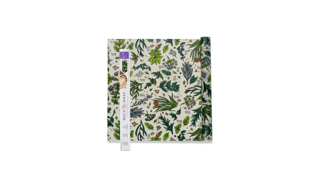 Bees Wrap Reusable Beeswax Food Wrap Roll - Herb Garden
