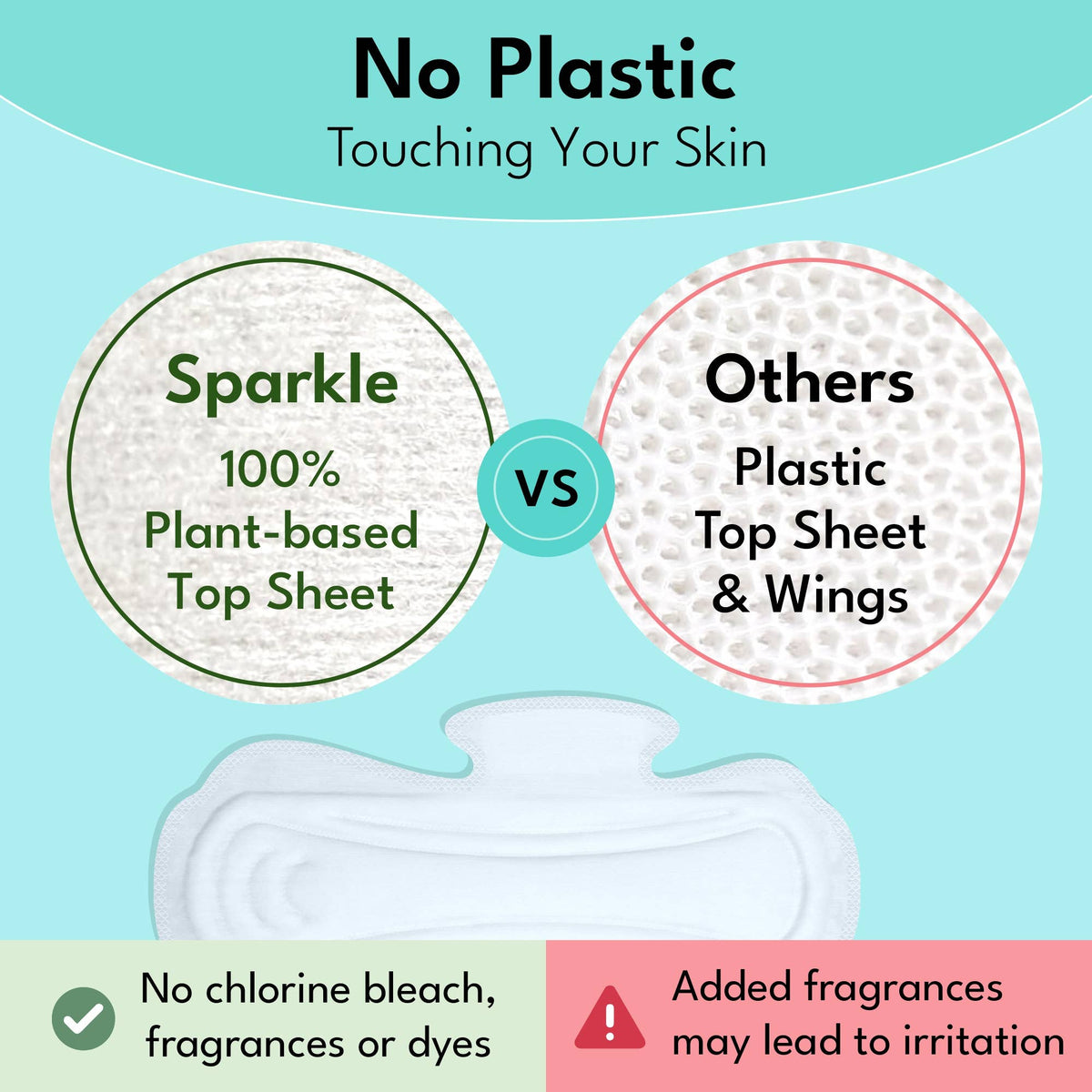 Sparkle Plant-based Maxi Pads - Super 10ct - For Day time