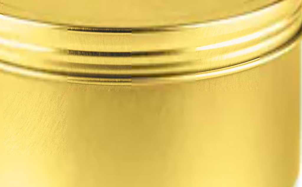 Gold Round Tin (for scrub and lotions)