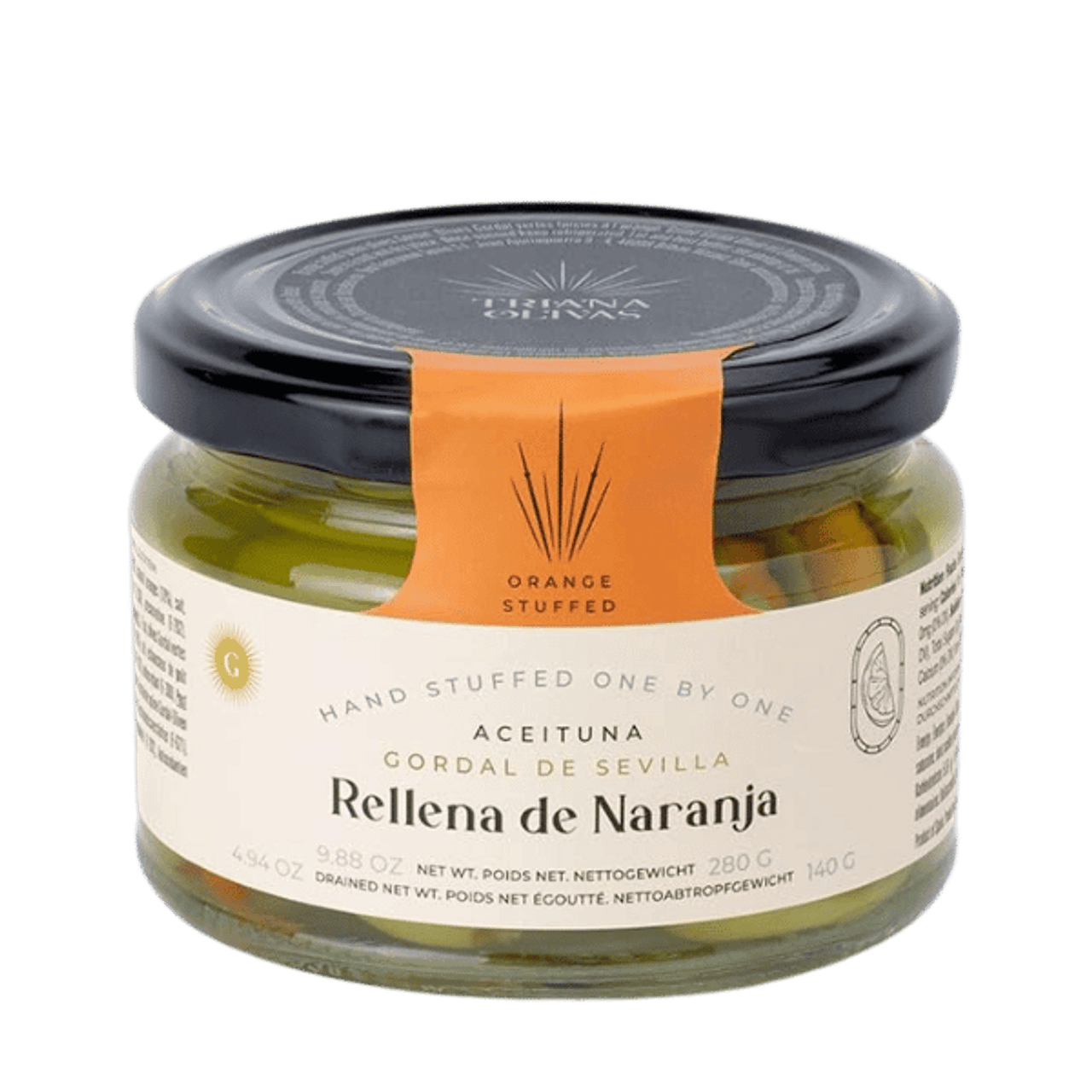 Triana Olivas Orange stuffed Gordal Olives