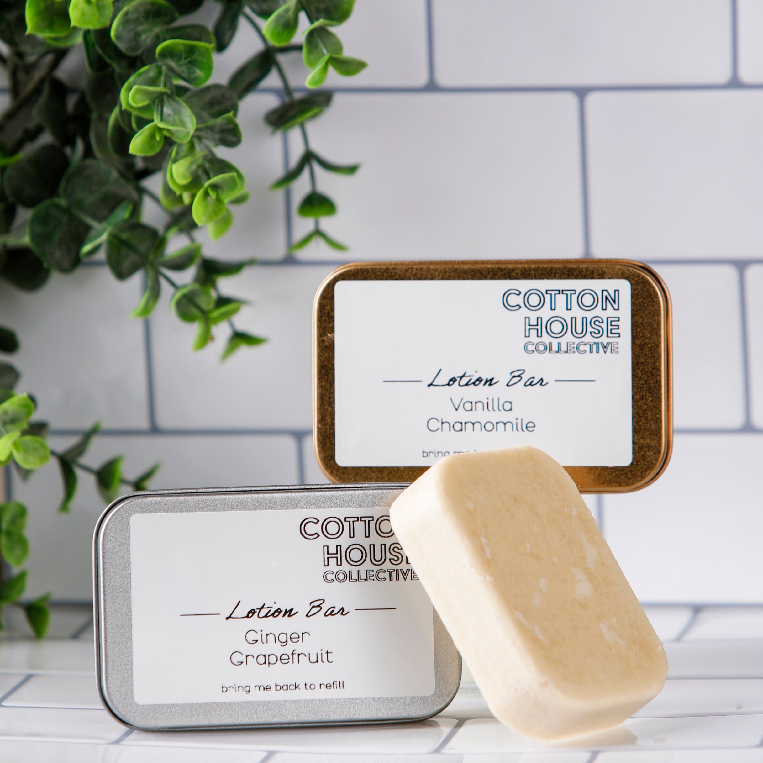 Lotion Bar | Solid Moisturizer in Plastic-Refillable Tin